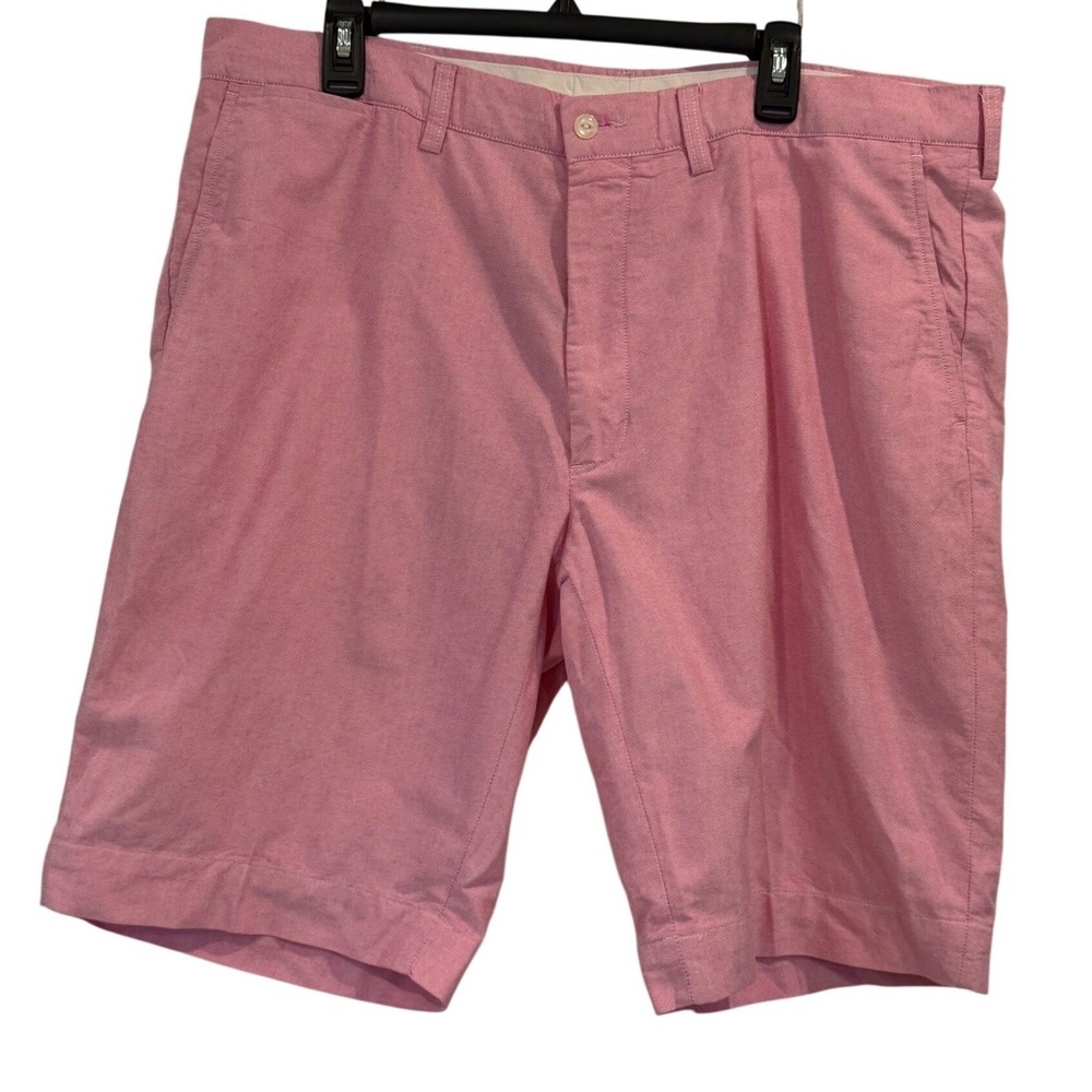 Polo Ralph Lauren Mens Pink Oxford Cloth Shorts Size 40 Flat Front Cotton